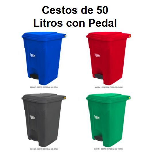 CESTO DE PEDAL 50 lt  /13.22 gal